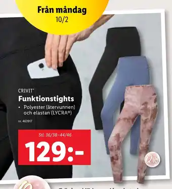 Lidl CRIVIT Funktionstights erbjuda