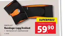 Lidl SENSIPLAST Bandage rygg/knäled erbjuda