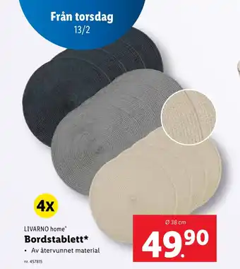 Lidl LIVARNO home® Bordstablett* erbjuda