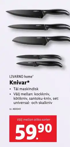 Lidl LIVARNO home® Knivar* erbjuda