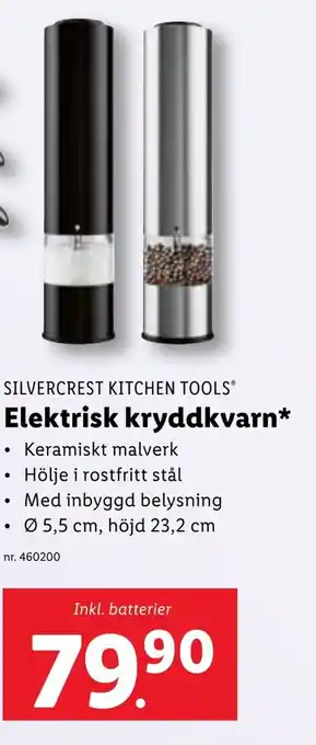 Lidl SILVERCREST KITCHEN TOOLS Elektrisk kryddkvarn* erbjuda