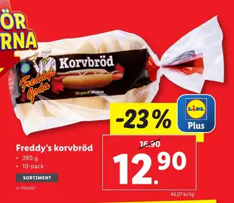 Lidl Freddy's korvbröd erbjuda