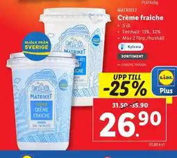 Lidl MATRIKET Crème fraiche erbjuda