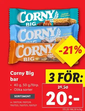 Lidl Corny Big bar erbjuda