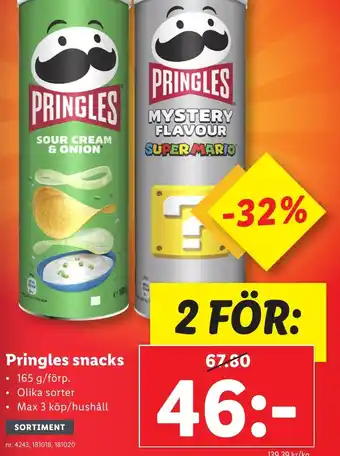 Lidl Pringles snacks erbjuda