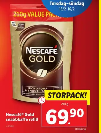 Lidl Nescafé® Gold snabbkaffe refill erbjuda