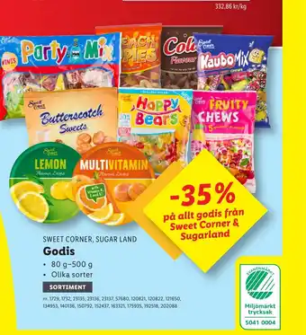 Lidl SWEET CORNER, SUGAR LAND Godis erbjuda