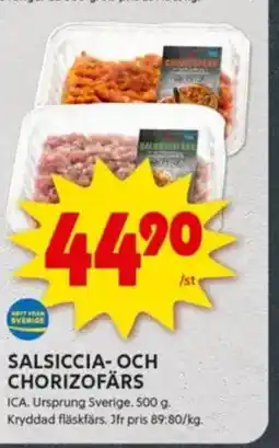 ICA Kvantum Salsiccia- och chorizofärs erbjuda