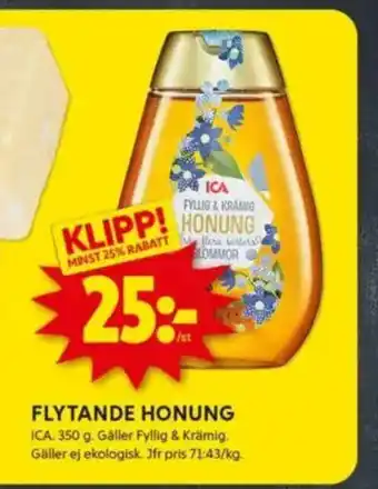 ICA Kvantum FLYTANDE HONUNG erbjuda