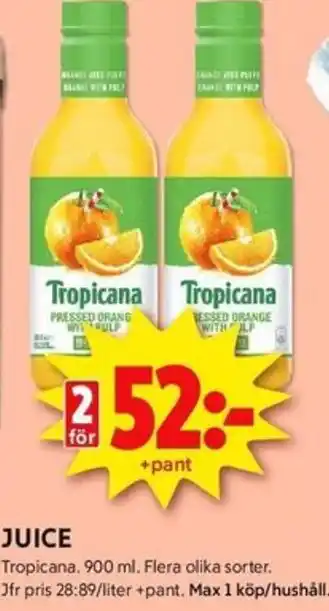 ICA Kvantum Juice erbjuda