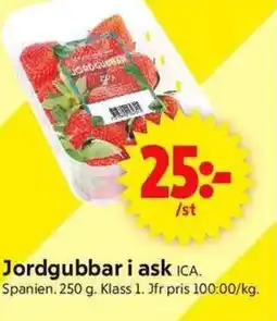 ICA Supermarket Jordgubbar i ask erbjuda