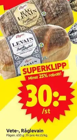 ICA Supermarket Vete-, Råglevain erbjuda