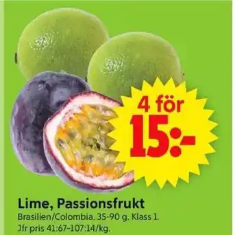 ICA Supermarket Lime, Passionsfrukt erbjuda