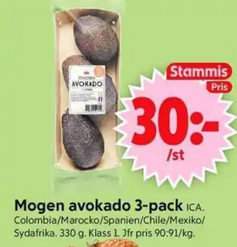 ICA Supermarket Mogen avokado 3-pack erbjuda