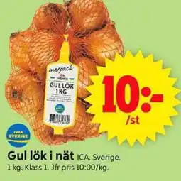 ICA Supermarket Gul lök i nät ICA. Sverige. erbjuda