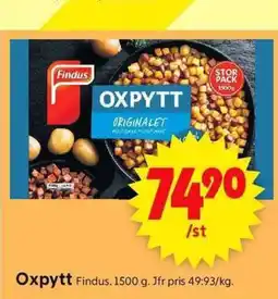 ICA Supermarket Oxpytt Findus erbjuda