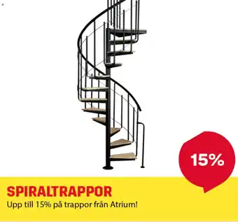 Byggmax SPIRALTRAPPOR Upp till 15% på trappor från Atrium! erbjuda