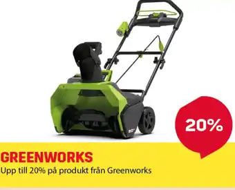 Byggmax Greenworks erbjuda