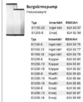 Rinkaby Rör Bergvärmepump erbjuda