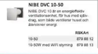 Rinkaby Rör NIBE DVĊ 10-50 erbjuda