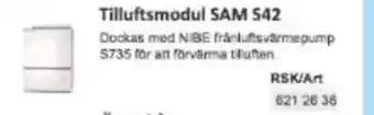 Rinkaby Rör Tilluftsmodul SAM 542 erbjuda