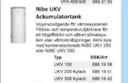 Rinkaby Rör Nibe UKV Ackumulatortank erbjuda