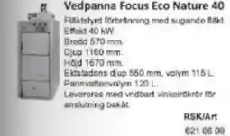 Rinkaby Rör Vedpanna Focus Eco Nature 40 erbjuda