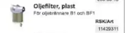 Rinkaby Rör Oljefilter, plast erbjuda