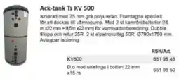 Rinkaby Rör Ack-tank Ts KV 500 erbjuda