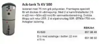 Rinkaby Rör Ack-tank Ts KV 500 erbjuda