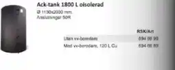 Rinkaby Rör Ack-tank 1800 Loisolerad erbjuda