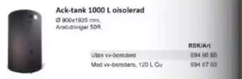 Rinkaby Rör Ack-tank 1000 Loisolerad erbjuda