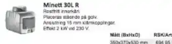 Rinkaby Rör Minett 30L R erbjuda