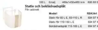 Rinkaby Rör Stativ och beklädnadsplät erbjuda