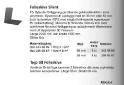 Rinkaby Rör Folieskiva Silent erbjuda