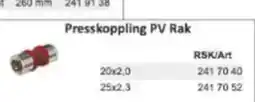 Rinkaby Rör Presskoppling PV Rak erbjuda