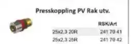 Rinkaby Rör Presskoppling PV Rak utv. erbjuda