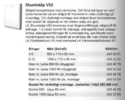 Rinkaby Rör Shuntskåp VS2 erbjuda