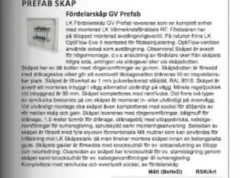 Rinkaby Rör Fördelarskåp GV Prefab erbjuda