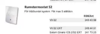 Rinkaby Rör Rumstermostat S2 erbjuda