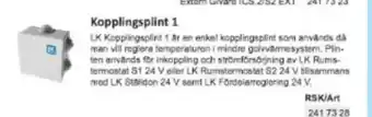 Rinkaby Rör Kopplingsplint 1 erbjuda