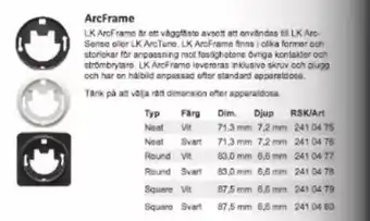 Rinkaby Rör ArcFrame erbjuda