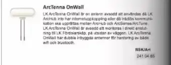 Rinkaby Rör ArcTenna OnWall erbjuda