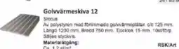 Rinkaby Rör Golvvärmeskiva 12 erbjuda