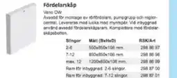 Rinkaby Rör Fördelarskåp erbjuda