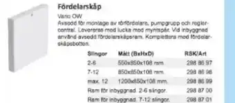 Rinkaby Rör Fördelarskåp erbjuda