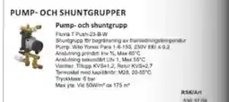 Rinkaby Rör Pump- och shuntgrupp erbjuda