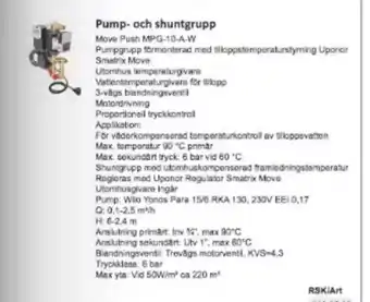 Rinkaby Rör Pump- och shuntgrupp erbjuda