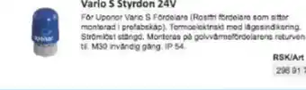 Rinkaby Rör Vario S Styrdon 24V erbjuda