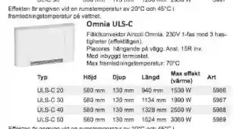 Rinkaby Rör Omnia ULS-C erbjuda